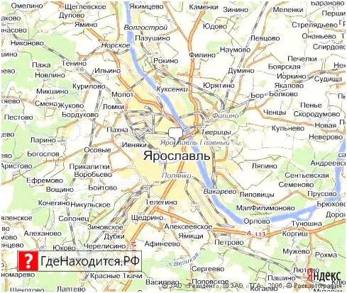 На карте Ярославль 