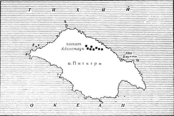 план карта Питкэрна