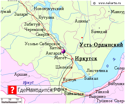 На карте Ангарск 