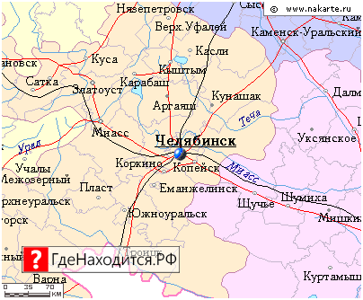 На карте Челябинск 