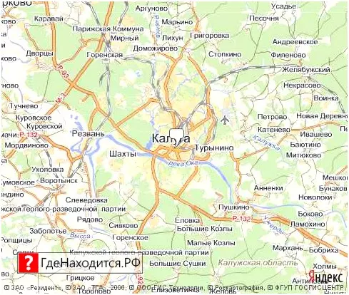 На карте Калуга 