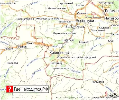 На карте Кисловодск 