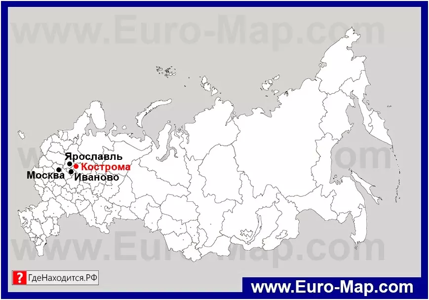 На карте Кострома 