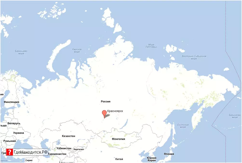 На карте Красноярск 