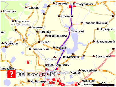 На карте Магнитогорск 