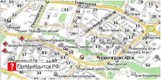 На карте Новочебоксарск 