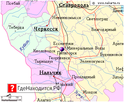 На карте Пятигорск 