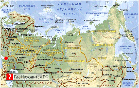 На карте Ростов-на-Дону 