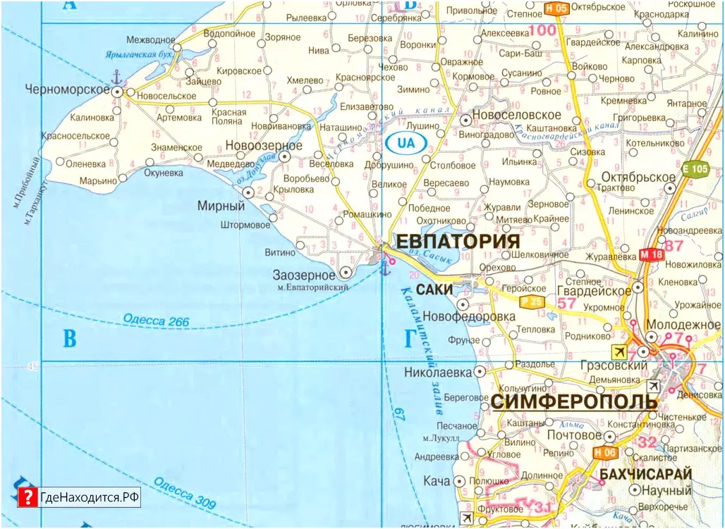 На карте Симферополь 