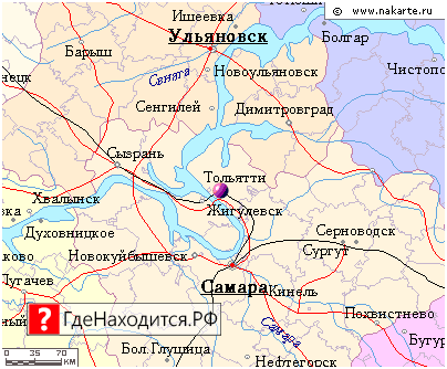 Карта тольятти сызрань тольятти