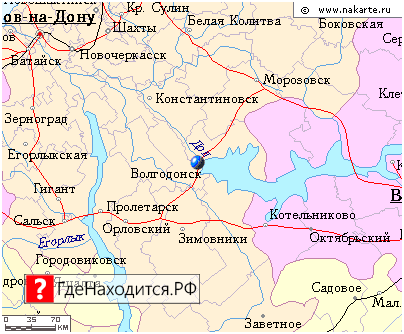 На карте Волгодонск 