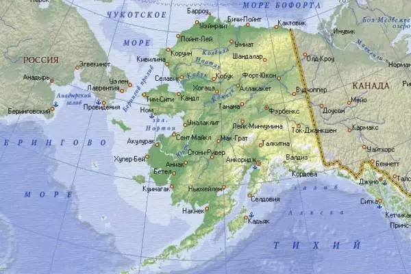 административное деление на Аляске с городами