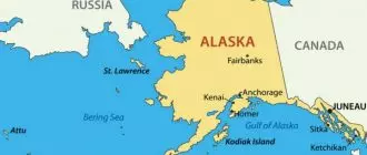 расположение Аляски